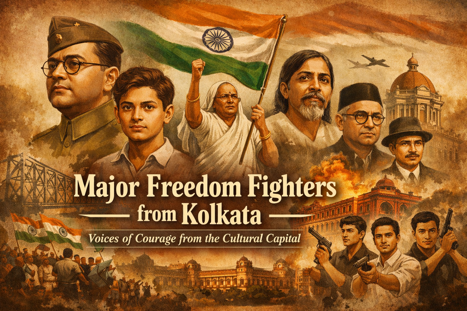 Major Freedom Fighters from Kolkata: Voices of Courage from the Cultural Capital