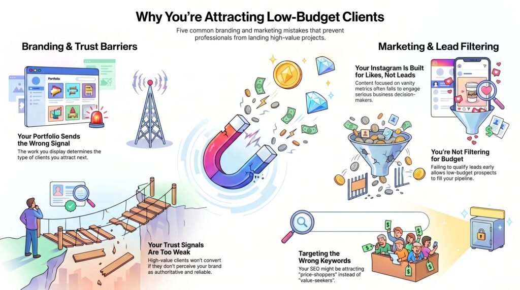 visulal of 5 Reasons makeup artists Keep Attracting Low-Budget Clients